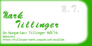 mark tillinger business card